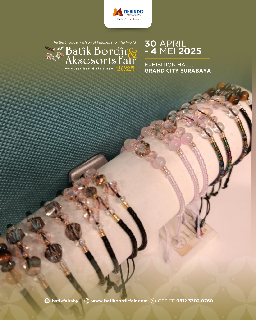 Gelang Manik Kristal & Batu Alam Aesthetic